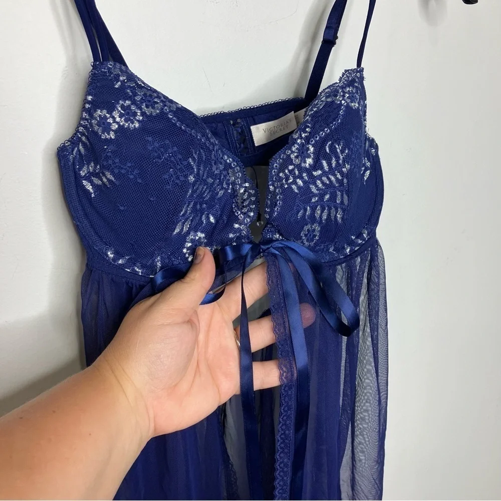 Victoria’s Secret‎ blue lace lingerie underwire size 34C